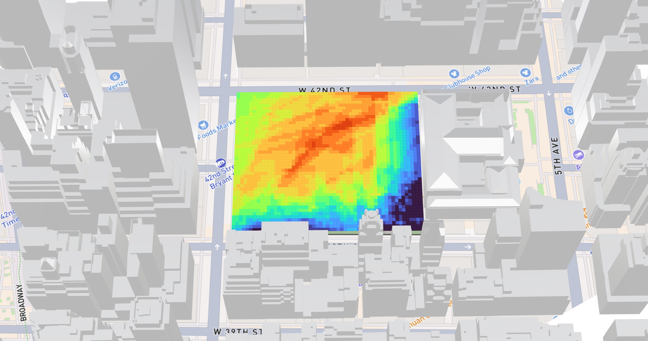 Finer solar analysis grid at higher resolution.