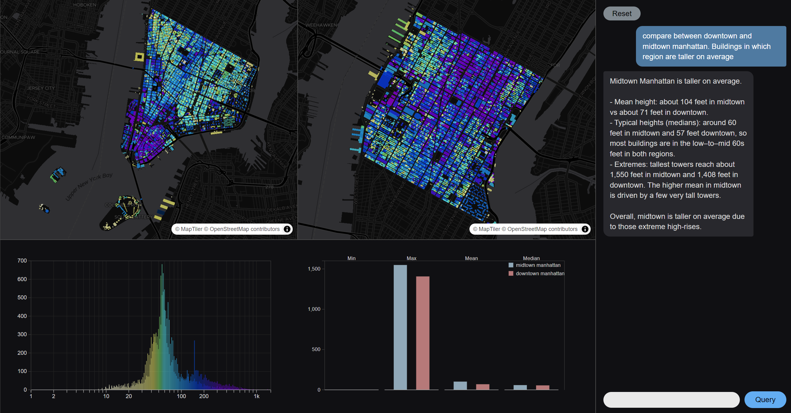 Compare mode screenshot.