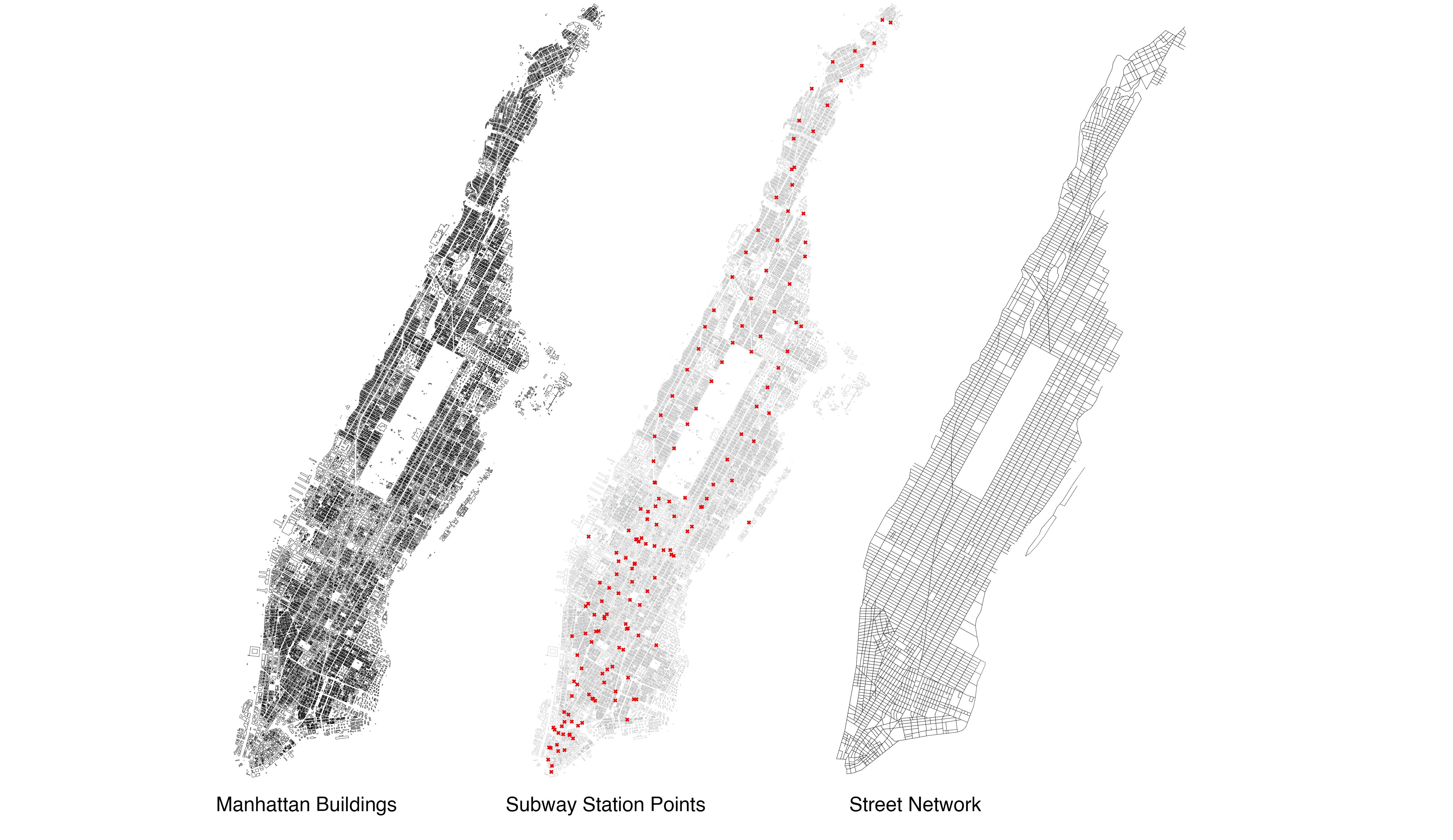 Source geometry assembled in Rhino from the input datasets.
