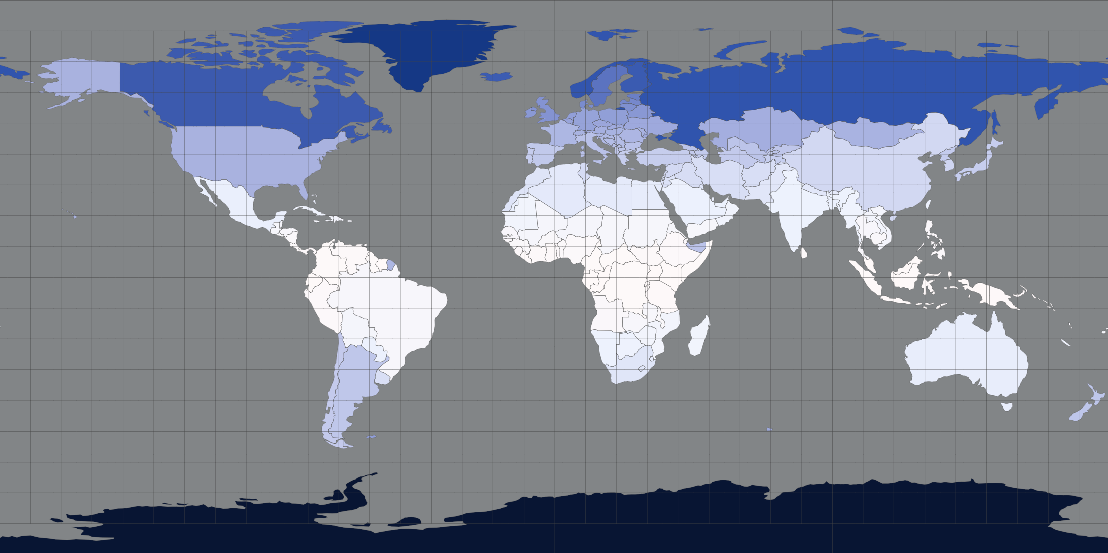 Equirectangular projection with default north pole