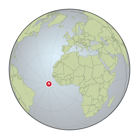 Globe after pole rotation