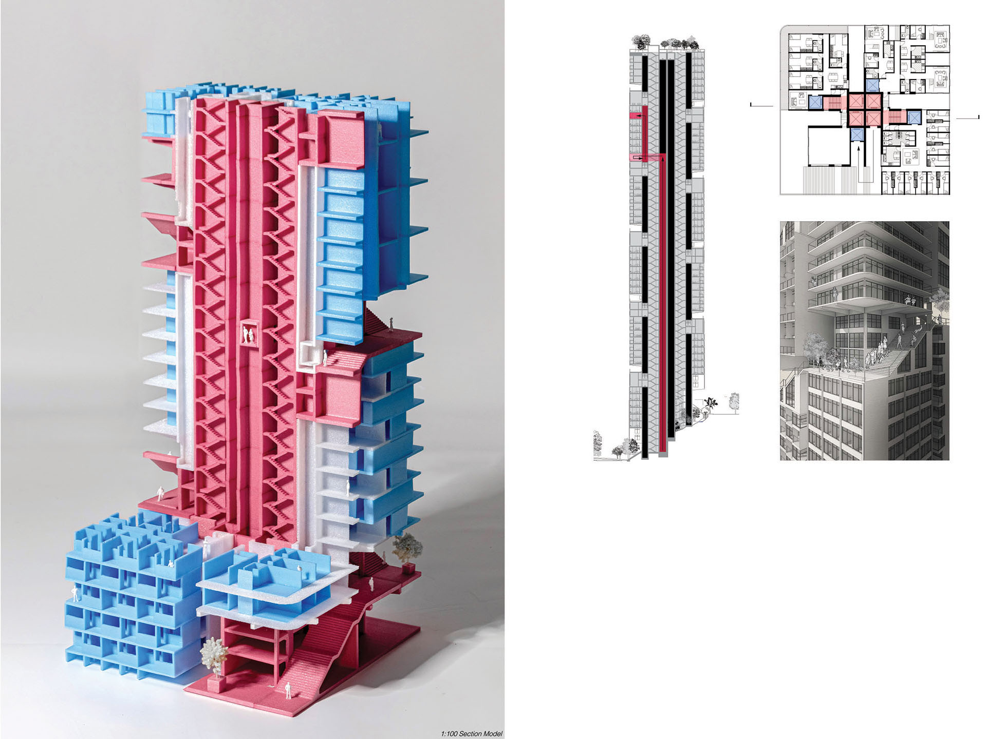 Public and private lift circulation diagram.