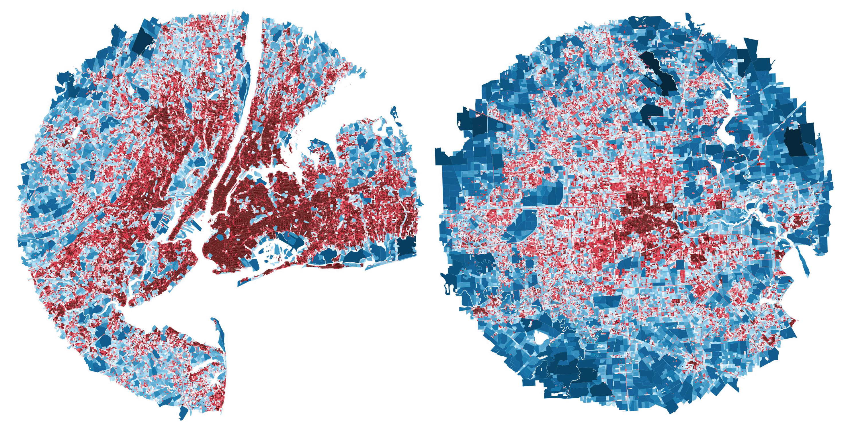 Street-block geometry analysis across ten U.S. cities.